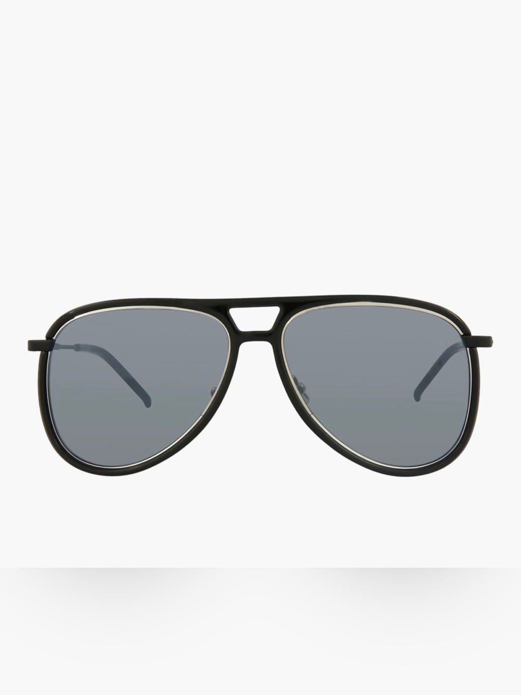 Ysl Saint Laurent 56mm Pilot Aviator Mirror Black Sunglasses New $610